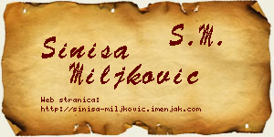 Siniša Miljković vizit kartica